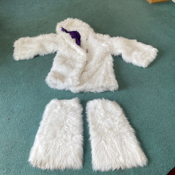 Faux White Fur Coat - Picture 2 of 3